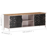vidaXL Szafka pod TV, 120x30x40 cm, surowe drewno mango