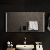 vidaXL Lustro łazienkowe z LED, 100x50cm