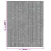 Panel dachowy 36 pcs srebrny 60 x 45 cm Stal galwanizowana