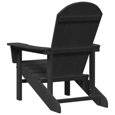 Krzesło Adirondack Czarny HDPE