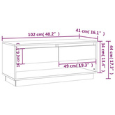 vidaXL Szafka pod TV, czarna, 102x41x44 cm, materiał drewnopochodny