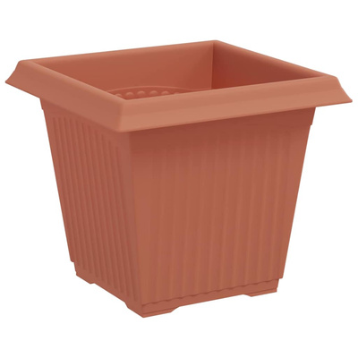 Kwadratowa doniczka na kwiaty 24 pcs Czerwony ceglasty