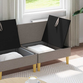 Modularny Zestaw Sofy z Przechowalnią 3 szt. Ciemnoszary