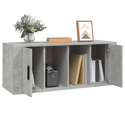vidaXL Szafka pod TV, szarość betonu, 100x35x40 cm model standard