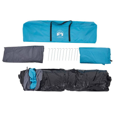 vidaXL Namiot rodzinny, 10-os., niebieski, szybko rozkładany