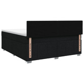 Łóżko z box spring LED z materacem Czarny 180 x 200 cm tkanina