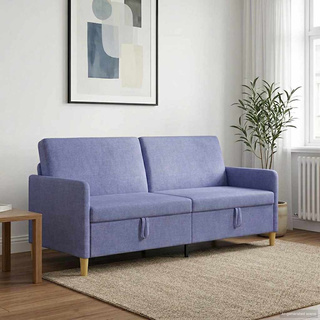 Sofa z miejscem do przechowywania Niebieski dżins