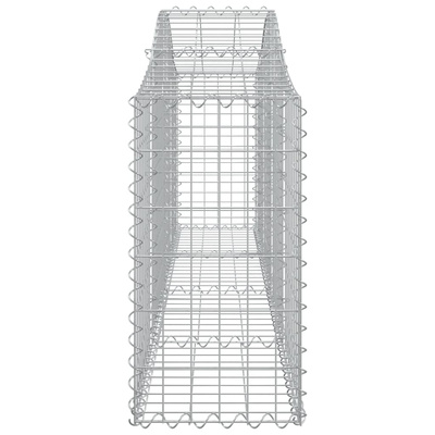 Kosze gabionowe, 11 szt, 200x30x60/80 cm, galwanizowane żelazo