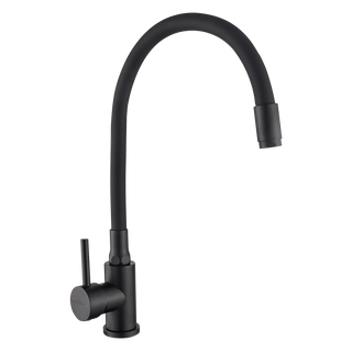 Bateria zlew. silva z elastyczną wylewką, czarny BZ-86-004-L Invena