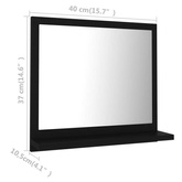 vidaXL Lustro łazienkowe, czarne 40x10,5x37 cm materiał drewnopochodny
