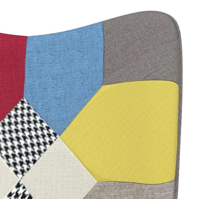 vidaXL Fotel bujany, patchwork, tapicerowany tkaniną