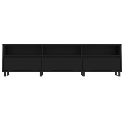 vidaXL Szafka pod TV, czarna, 150x30x44,5 cm, materiał drewnopochodny