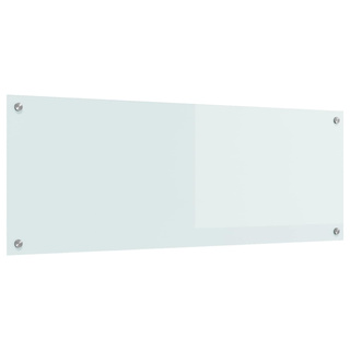 Panel kuchenny Biały 110 x 40 cm szkło hartowane