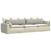 Poduszki na sofę 2 pcs Jasnoszary 145 x 40 cm tkanina