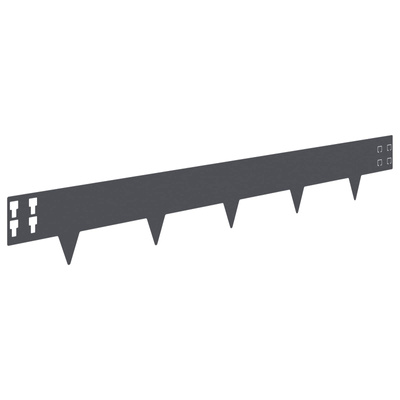 Krawężnik do trawnika 30 szt. 100 x 15 cm Stal antracytowy