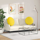 Poduszki na siedziska 2 pcs Jasnożółty ?80 x 29 cm tkanina