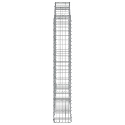 Kosze gabionowe, 5 szt, 200x30x180/200 cm, galwanizowane żelazo