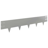 Krawężnik do trawnika 10 szt. 100 x 20 cm Stal srebrny