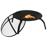 vidaXL Palenisko i grill 2-w-1, z pogrzebaczem, 56x56x49 cm, stal model standard