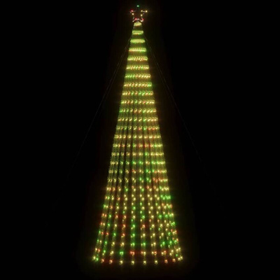 vidaXL Stożkowa choinka z lampek, 688 kolorowych LED, 300 cm