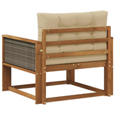 Środkowa sofa ogrodowa naturalny