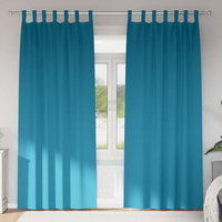 Firany blackout z kółkami 2 pcs Turkusowy 245 x 140 cm