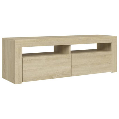 vidaXL Szafka pod TV z oświetleniem LED, dąb sonoma, 120x35x40 cm model standard