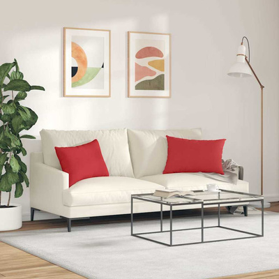 Poduszki na sofę 2 pcs Czerwony 60 x 40 cm tkanina