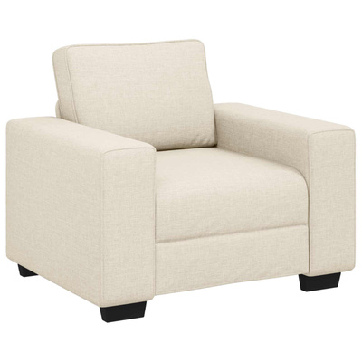 Fotel Beżowy 100 cm Tkanina lniana
