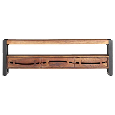 vidaXL Szafka pod TV, 140 x 30 x 45 cm, lite drewno akacjowe