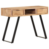vidaXL Biurko, 107x45x79 cm, drewno akacjowe z naturalną krawędzią