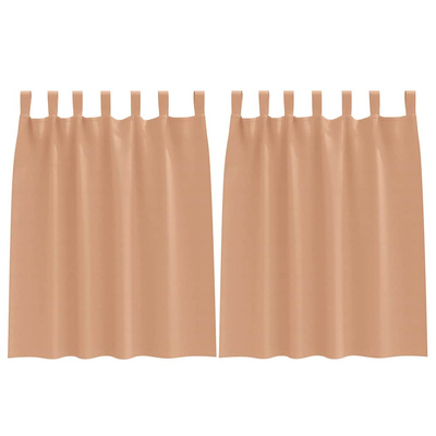 Firany blackout z kółkami 2 pcs Jasny Brąz 140 x 140 cm