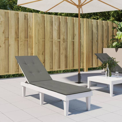 vidaXL Poduszka na leżak, ciemnoszary melanż, (75+105)x50x3cm, tkanina