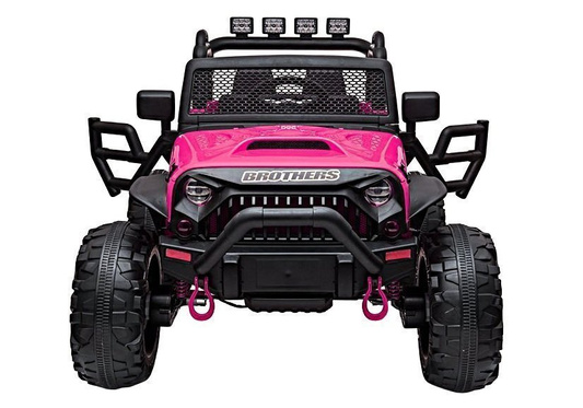 Auto Terenowe Na Akumulator Jeep JC666 LED MP3 Pilot Różowy Lakierowany
