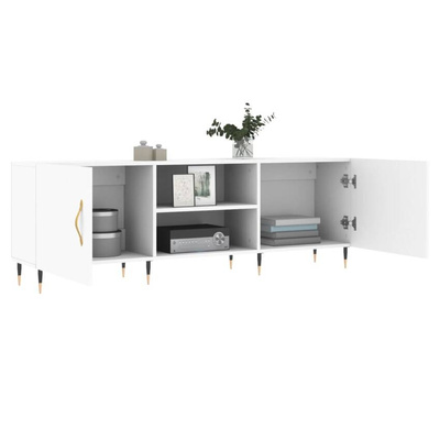 vidaXL Szafka pod TV, biała, 150x30x50 cm, materiał drewnopochodny wariant 7