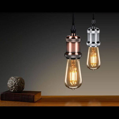 Lampa wisząca retro E27 - rdzawy - 1m