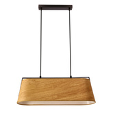 Lampa wisząca z abażurami Milbury czarna podwójna żółte abażury E27 do jadalni