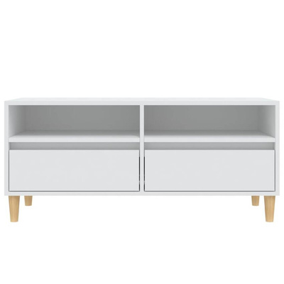 vidaXL Szafka pod TV, biała, 100x34,5x44,5 cm, materiał drewnopochodny