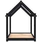 vidaXL Legowisko dla psa, czarne, 101x70x90cm, lite drewno sosnowe