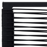 vidaXL Krzesła ogrodowe, 4 szt., rattan PVC, czarne