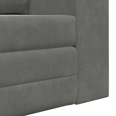Sofa Bed Ciemnoszary 148 x 71 x 83 cm Aksamit