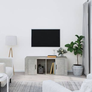 vidaXL Szafka pod TV, szarość betonu, 100x35x40 cm model standard
