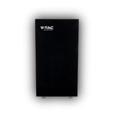 Magazyn Bank Energii V-TAC Biały Szklany Front 16.07kWh 314Ah/51.2V LiFePO4 BMS VT-16076W 10 Lat Gwarancji