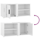vidaXL Szafka pod TV, wysoki połysk, biała, 80x31,5x36 cm