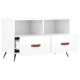 vidaXL Szafka pod TV, biała, wysoki połysk, 80x36x50 cm
