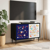 Szafka pod telewizor MAINZ 69 x 33 x 50,5 cm Czarny dąb
