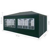 vidaXL Namiot imprezowy, 3 x 6 m, zielony