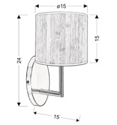Lampa Ścienna Kinkiet Candellux Timber 21-56729 E14 Sosna