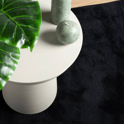 vidaXL Dywan OVIEDO z krótkim włosiem, czarny, 80x150 cm