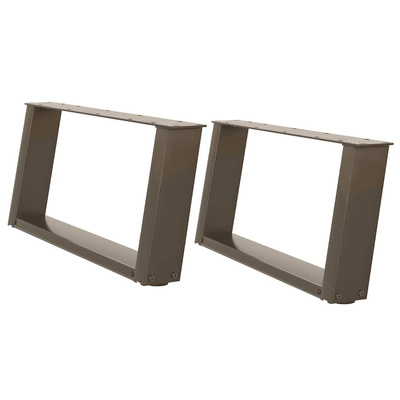 Nogi do stolika kawowego w kształcie litery U 2 szt. Naturalna stal 70x(30-31) cm Stal